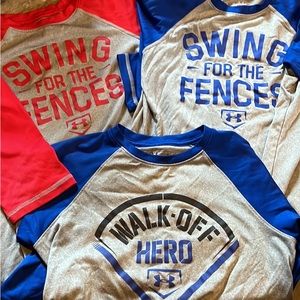 Boys medium 3/4 baseball tshirts